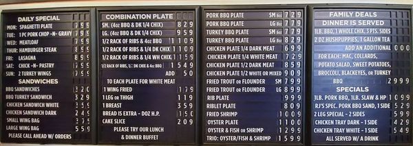 RJ’s Famous Chicken, BBQ & Ribs menu 3
